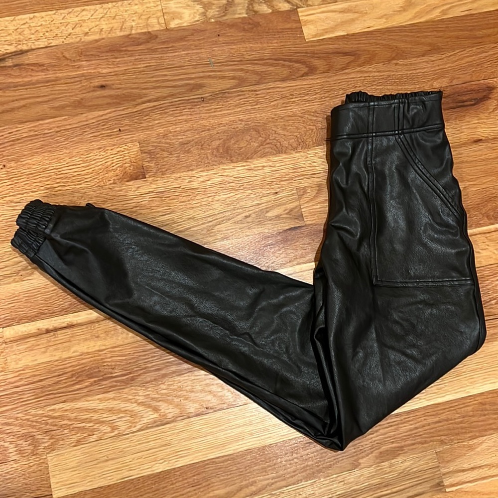 Spanx Vegan Leather Joggers